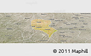 Satellite Panoramic Map of Roni, semi-desaturated