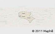 Shaded Relief Panoramic Map of Roni, lighten