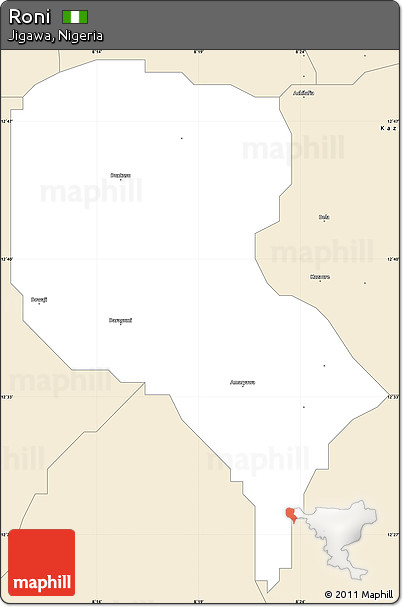 Classic Style Simple Map of Roni