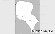 Gray Simple Map of Roni, single color outside