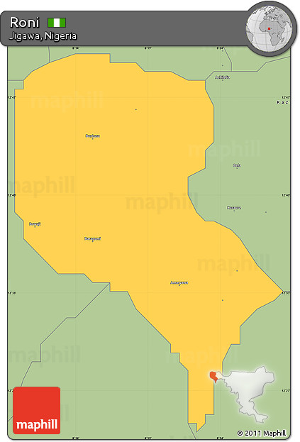 Savanna Style Simple Map of Roni