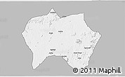 Gray 3D Map of Jema'a, single color outside