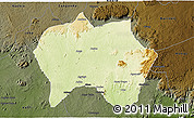 Physical 3D Map of Jema'a, darken