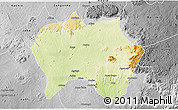 Physical 3D Map of Jema'a, desaturated
