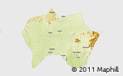 Physical 3D Map of Jema'a, single color outside