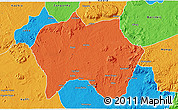 Political 3D Map of Jema'a