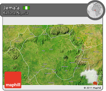 Satellite 3D Map of Jema'a