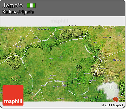 Satellite 3D Map of Jema'a