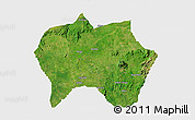 Satellite 3D Map of Jema'a, single color outside