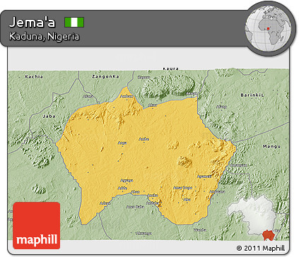 Savanna Style 3D Map of Jema'a