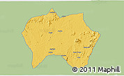 Savanna Style 3D Map of Jema'a, single color outside