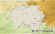 Shaded Relief 3D Map of Jema'a, physical outside