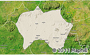 Shaded Relief 3D Map of Jema'a, satellite outside