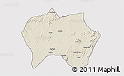 Shaded Relief 3D Map of Jema'a, single color outside