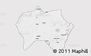 Silver Style 3D Map of Jema'a, single color outside