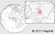Blank Location Map of Jema'a, highlighted parent region