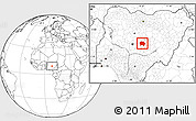 Blank Location Map of Jema'a