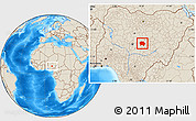 Shaded Relief Location Map of Jema'a