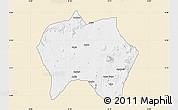 Classic Style Map of Jema'a, single color outside