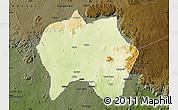Physical Map of Jema'a, darken