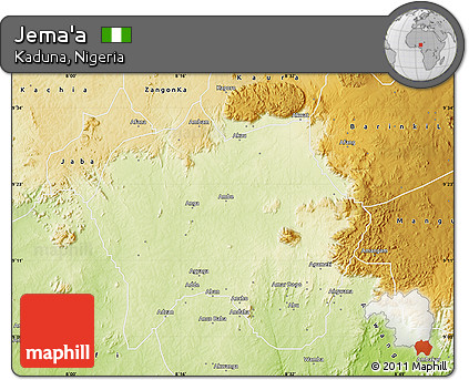 Physical Map of Jema'a