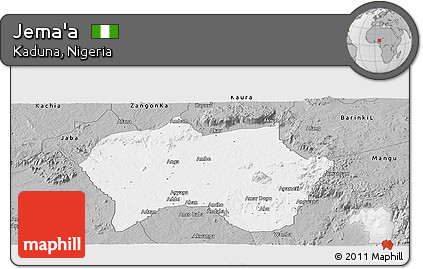 Gray Panoramic Map of Jema'a