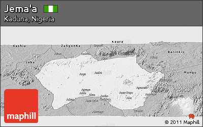 Gray Panoramic Map of Jema'a