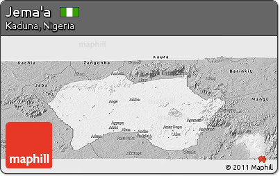 Gray Panoramic Map of Jema'a