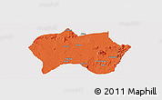 Political Panoramic Map of Jema'a, single color outside