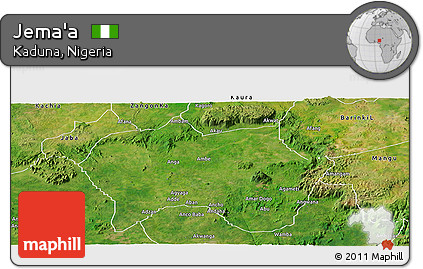 Satellite Panoramic Map of Jema'a