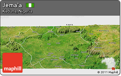 Satellite Panoramic Map of Jema'a