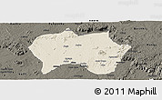 Shaded Relief Panoramic Map of Jema'a, darken