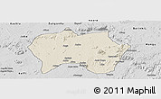 Shaded Relief Panoramic Map of Jema'a, desaturated