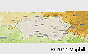 Shaded Relief Panoramic Map of Jema'a, physical outside