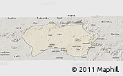 Shaded Relief Panoramic Map of Jema'a, semi-desaturated