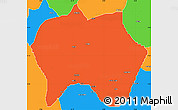 Political Simple Map of Jema'a