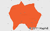 Political Simple Map of Jema'a, single color outside