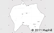 Silver Style Simple Map of Jema'a, cropped outside