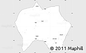 Silver Style Simple Map of Jema'a, single color outside