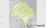 Physical 3D Map of Kano, desaturated