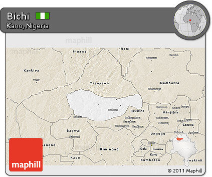 Classic Style 3D Map of Bichi