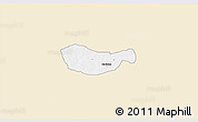 Classic Style 3D Map of Bichi, single color outside