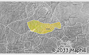 Satellite 3D Map of Bichi, desaturated