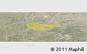 Satellite Panoramic Map of Bichi, semi-desaturated