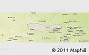 Shaded Relief Panoramic Map of Bichi, physical outside