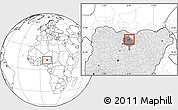 Blank Location Map of Gezawa, highlighted country, highlighted parent region