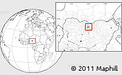 Blank Location Map of Gezawa, highlighted parent region