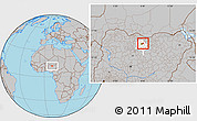 Gray Location Map of Gezawa, highlighted parent region