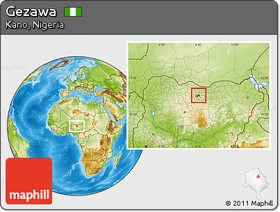 Physical Location Map of Gezawa