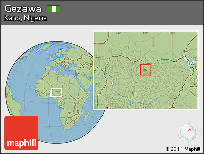 Savanna Style Location Map of Gezawa